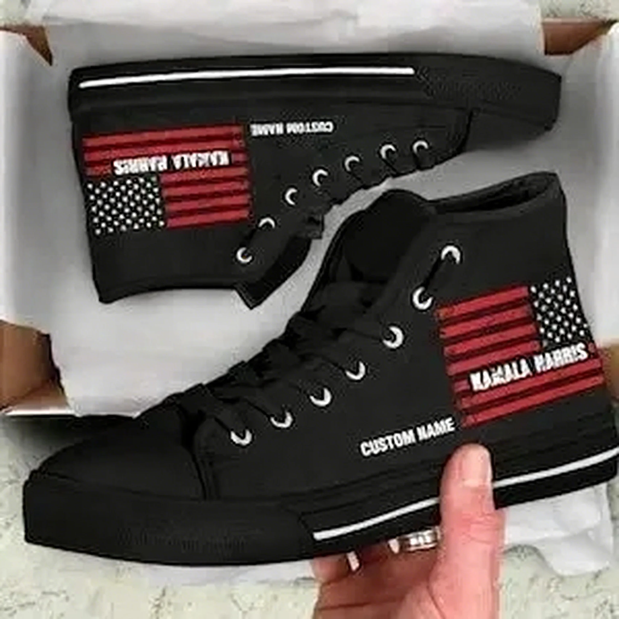 Men Shoes Name - Zapatillas Altas Personalizadas con Nombre para