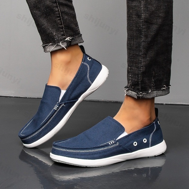 Men'S Shoes Slip On - Otoño hombres zapatos casuales de lona