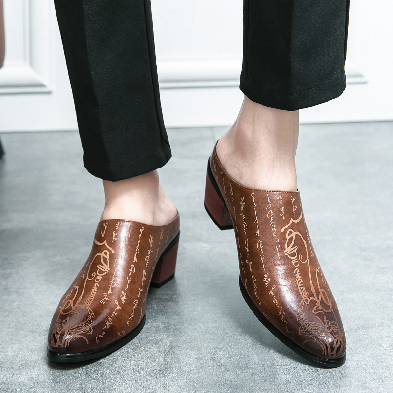 Mules de Cuero Marrón para Hom - Men'S Shoes Slip On reseña y precio