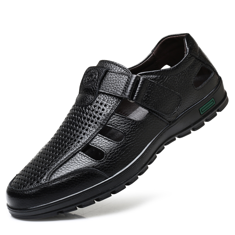 Sandalias de cuero genuino par - Men Shoes Eu To Us Size reseña y precio